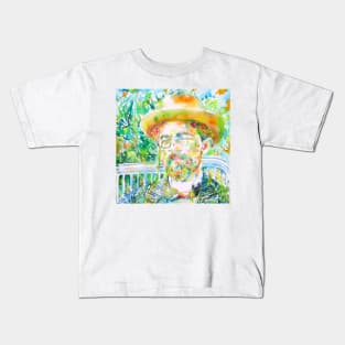 ANTON CHEKHOV - watercolor portrait.1 Kids T-Shirt